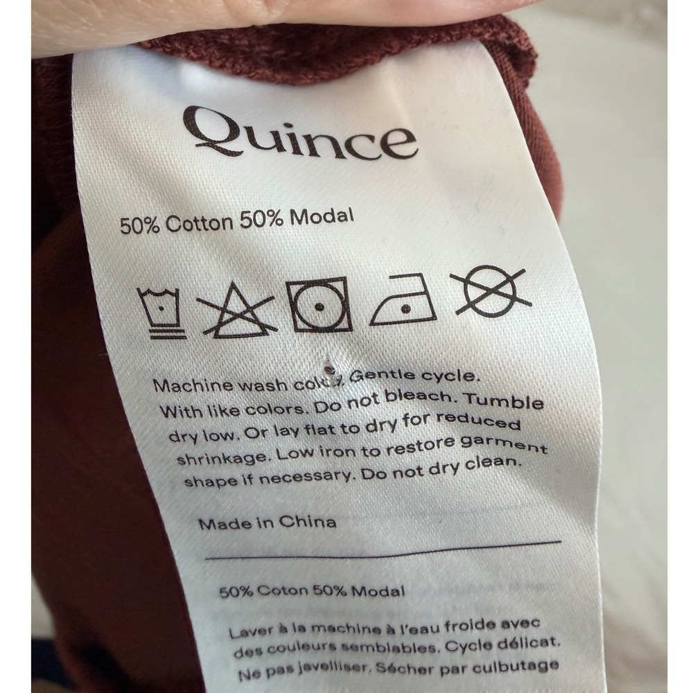 Quince Women Brown Cotton Modal Muscle Tee Sleeveless Crew Neck Top Size S NWT - Picture 8 of 8
